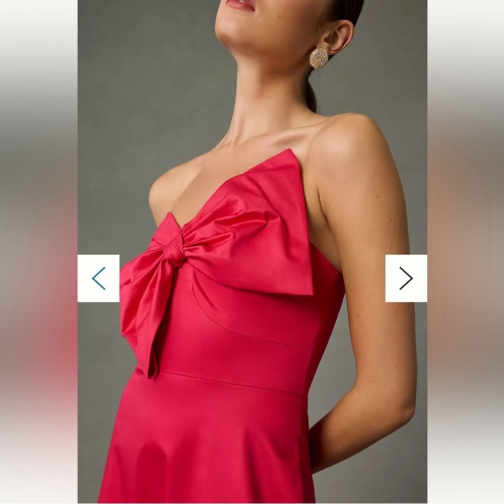 Anthropology Hutch Bow Tie dress pink